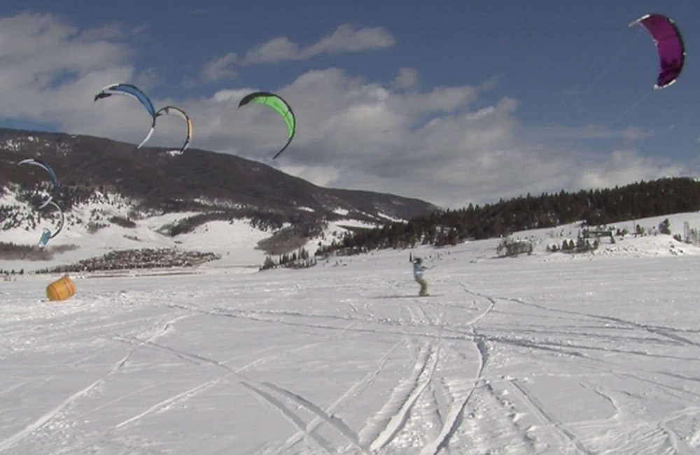 Lake Dillon Snowkiters